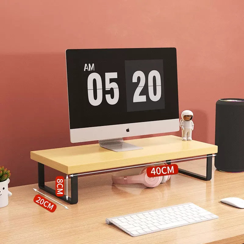 Wood Monitor Riser Shelf & Desk Organizer Stand 30/40/50cm