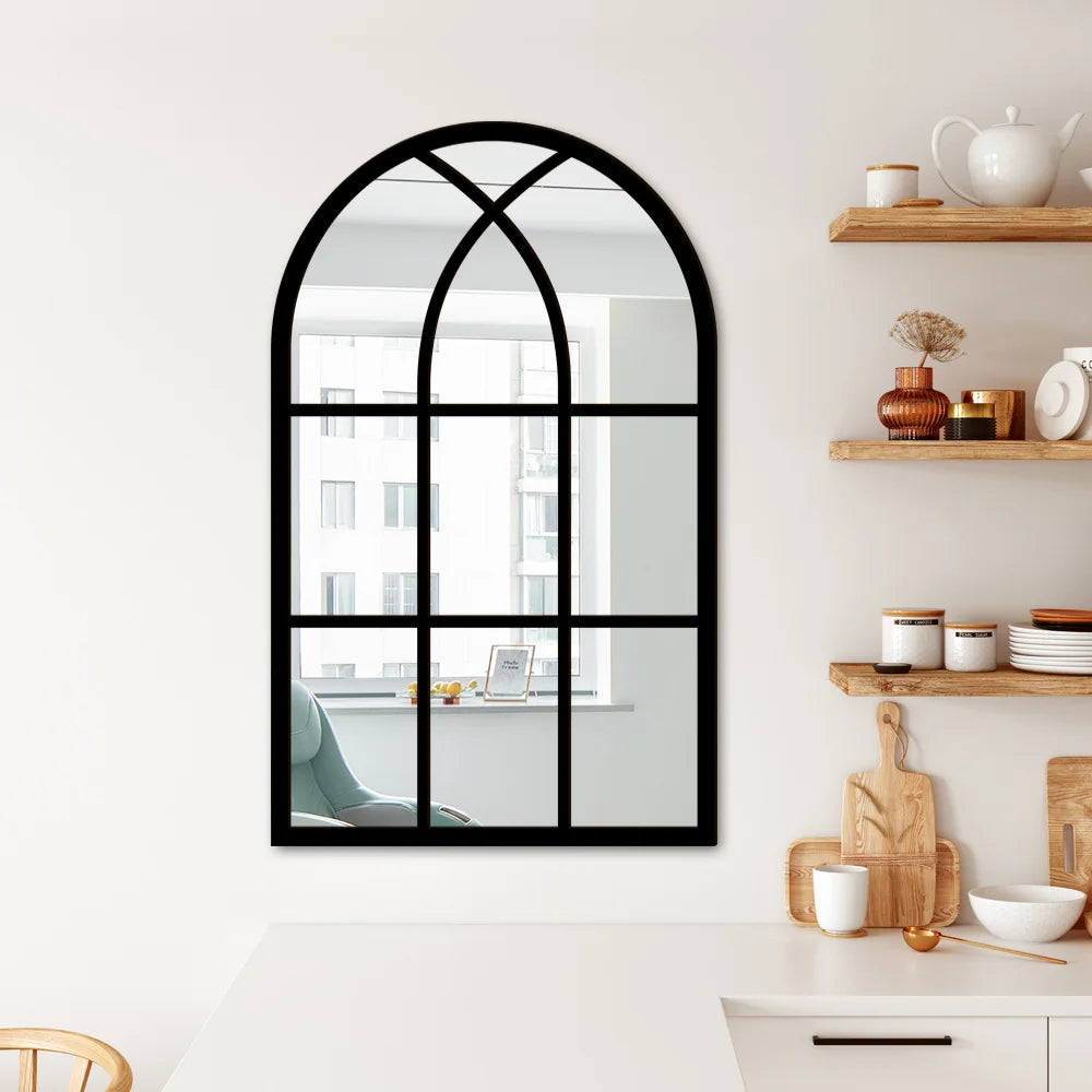 Wood Acrylic Mirror Paste False Window Living Room Bedroom Study