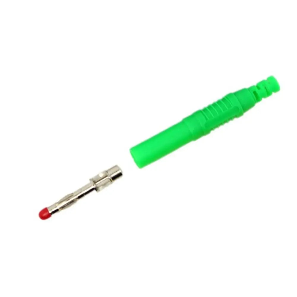 5pcs Straight 4mm Plug Banana Plug Stackable Connector Banana Socket Black Red Banana Jack For Instrumentation Oasis Select green