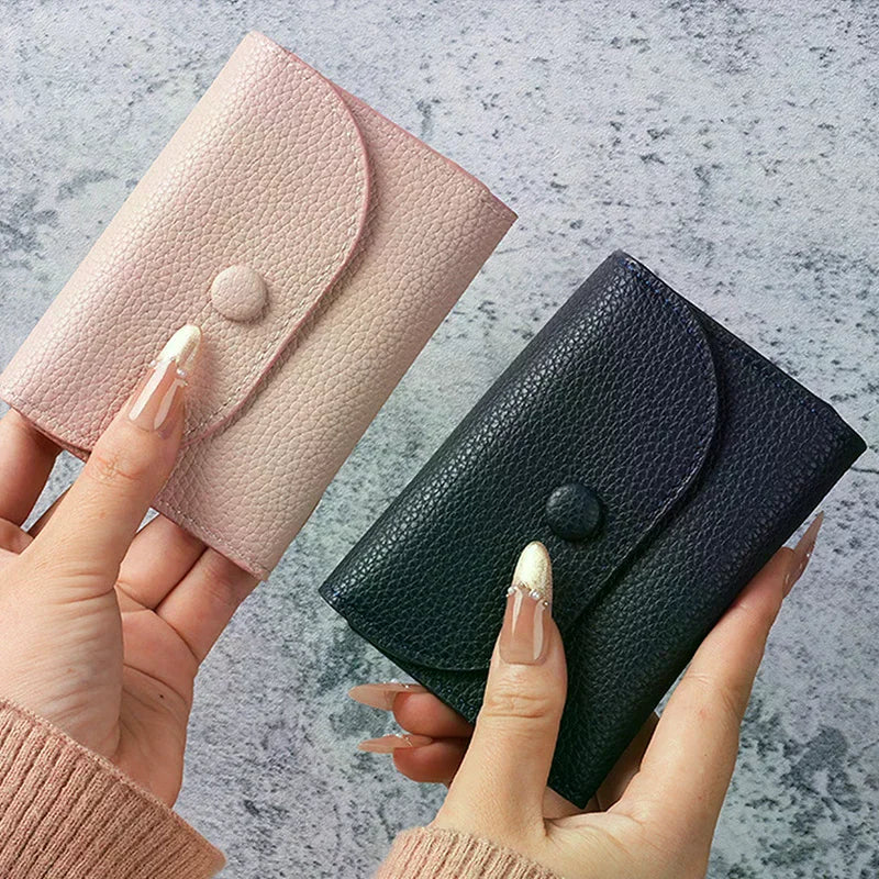 Women Wallets PU Leather Female Purse Mini Hasp Solid Multi-Cards Holder Coin Short Wallets Slim Small Wallet Zipper Hasp Oasis Select