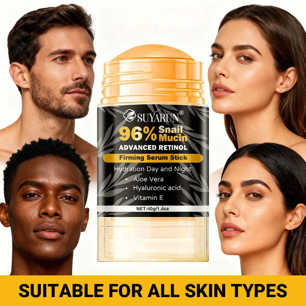 SUYARUN 96% Snail Mucin & Retinol Anti-Aging Cream Stick - Firming Neck, Face & Feet Care, Intensive Hydration. Oasis Select