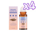 Organic Castor Oil Rose Quartz Roller Ball | 50ml Castor Oil Roller Oasis Select 50ml Boxed x 4pcs