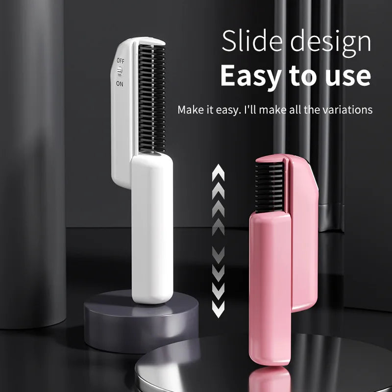 LCD Wireless Hair Straightening Comb – Negative Ion Styler