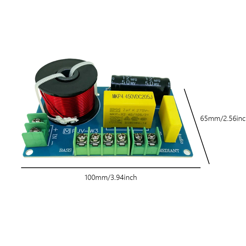 3-Way Hi-Fi Crossover Filter Module MKP 200W – 3.5–8" Speakers Speaker Crossover Module Oasis Select