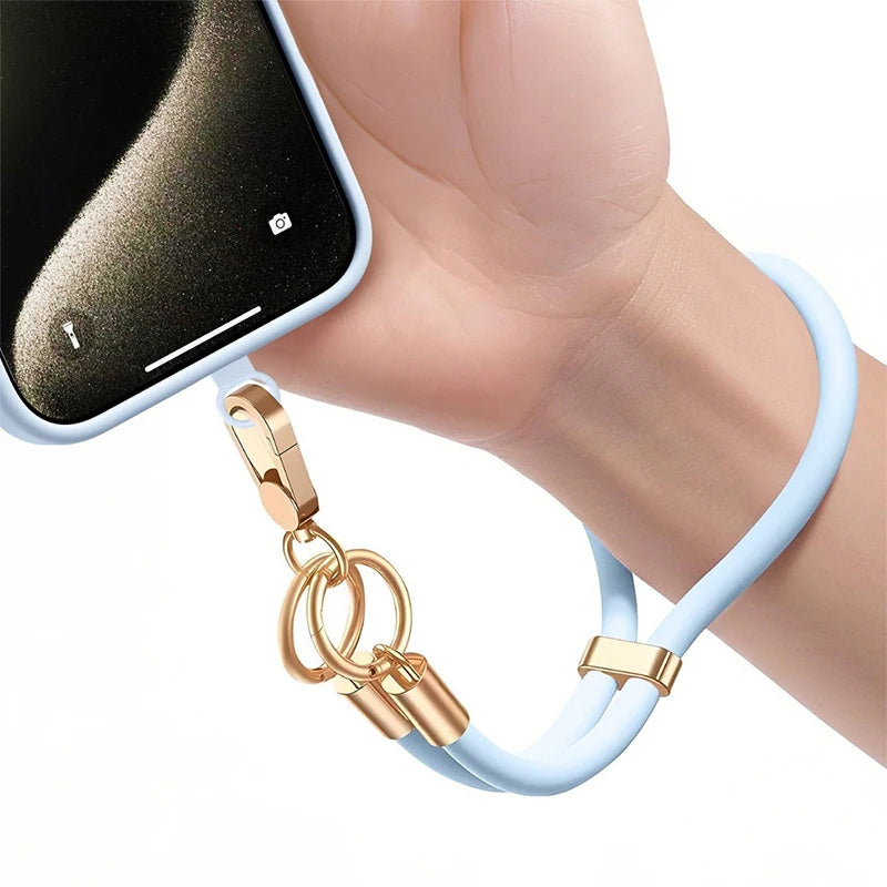 Adjustable Universal Silicone Wrist Strap Phone Case Women's Handheld Keychain Durable Outdoor Bapa Chain Portable USB Oasis Select