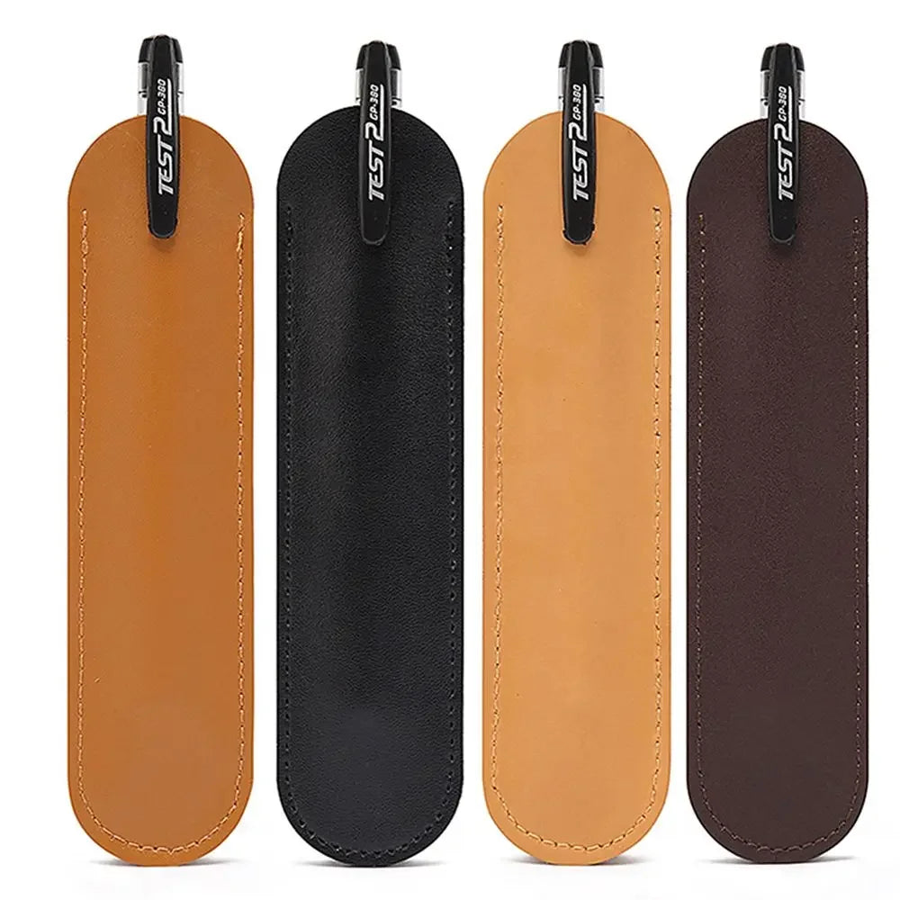 Stationery Pen Storage Cover Handmade School Supplies Cowhide Pen Case Leather Pen Holder Vintage Pen Bag Pen Protector Oasis Select