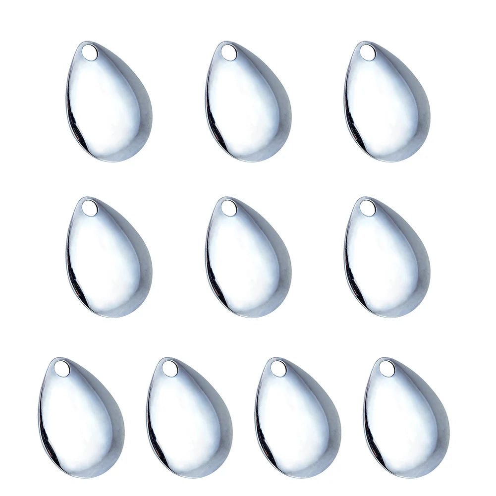 DIY Fishing Lure Components Carpfishing Colorful Lures DIY Fishing Lures 10pcs Spinner Blades Attraction To Big Fish Oasis Select Silver UV
