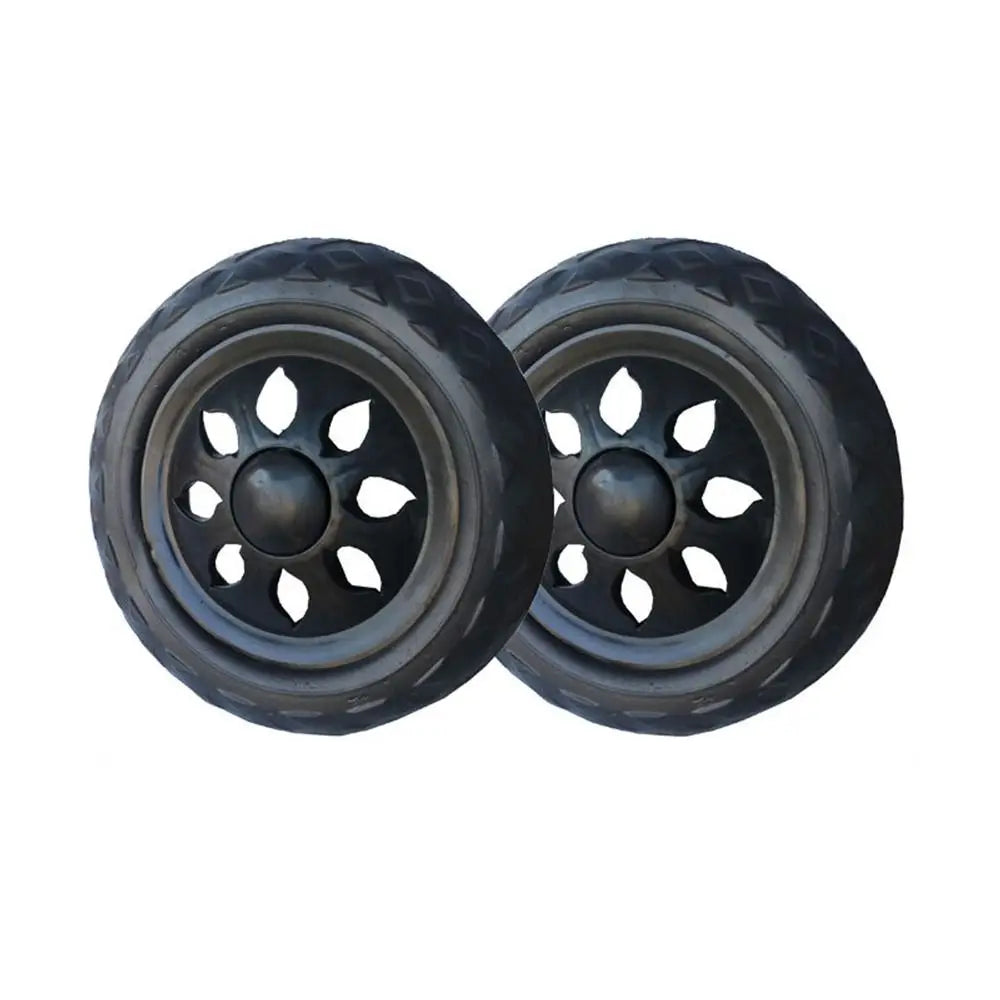 2Pcs EVA Shoppin Cart Wheels 6.3Inch Replacement Travelling Trolley Caster Anti Slip Flexible Tire Wheel Luggage Accessories Oasis Select 6