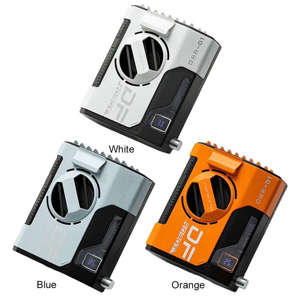 Portable Rechargeable Waist Fan 5-Speed LED Display Power Bank Portable Waist Fan Oasis Select