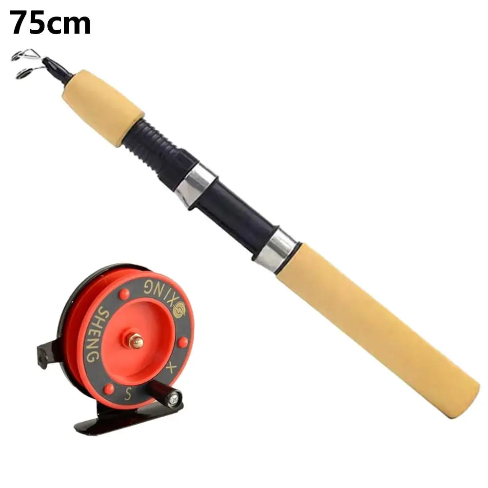 Telescopic Ice Fishing Rod with Sponge Foam Handle Lightweight Pole for Trout Walleye Perch Winter Ice Fishing Outdoor Fishing Oasis Select 75cm 1PCS