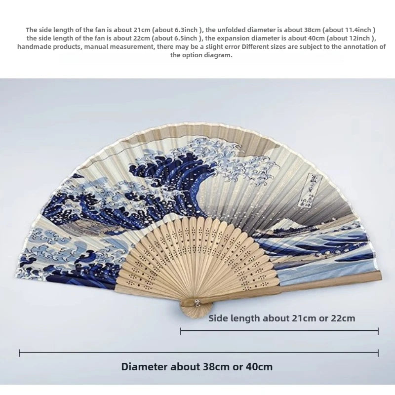 Japanese-style Small Folding Fan, Women's Summer Retro Portable Folding Cheongsam Dance Show Fan Oasis Select