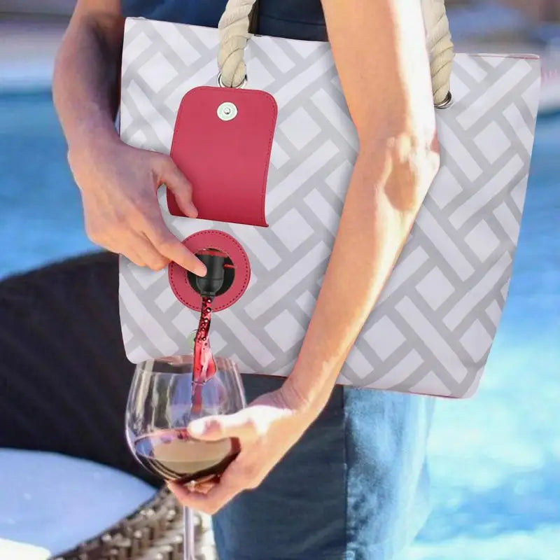Wine Carrier Bag Travel Wine Bag With Handle Insulated Wine Carrier Splash-Proof Wine Preservation Tote Bag For Travel camping Oasis Select