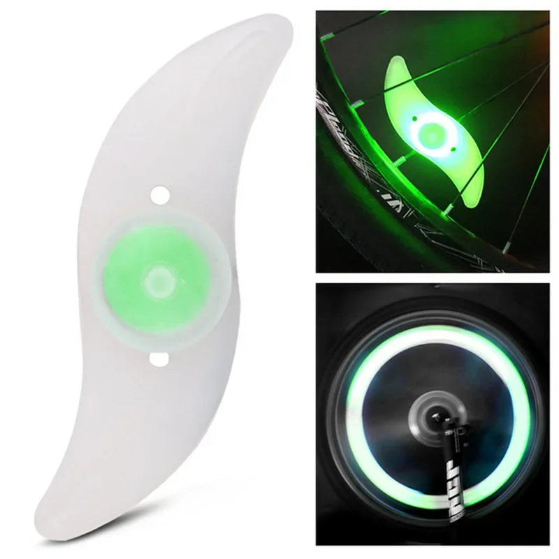 LED Bike Wheel Light 3 Mode Bike Wheel Spoke Light Waterproof Bike Safety Warning Tire Light Easy To Install Bicycle Accessories Oasis Select green