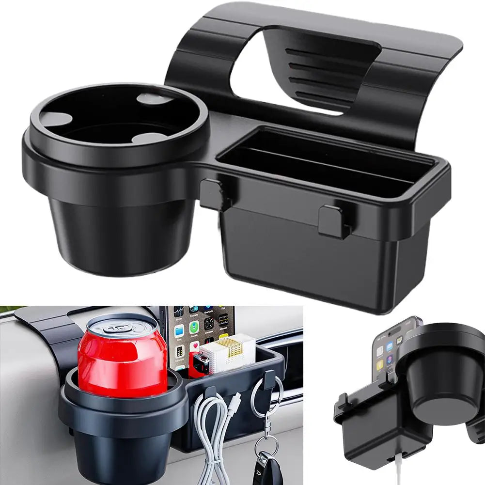Car Cup Holder Expander & Phone Holder – ABS Storage Rack