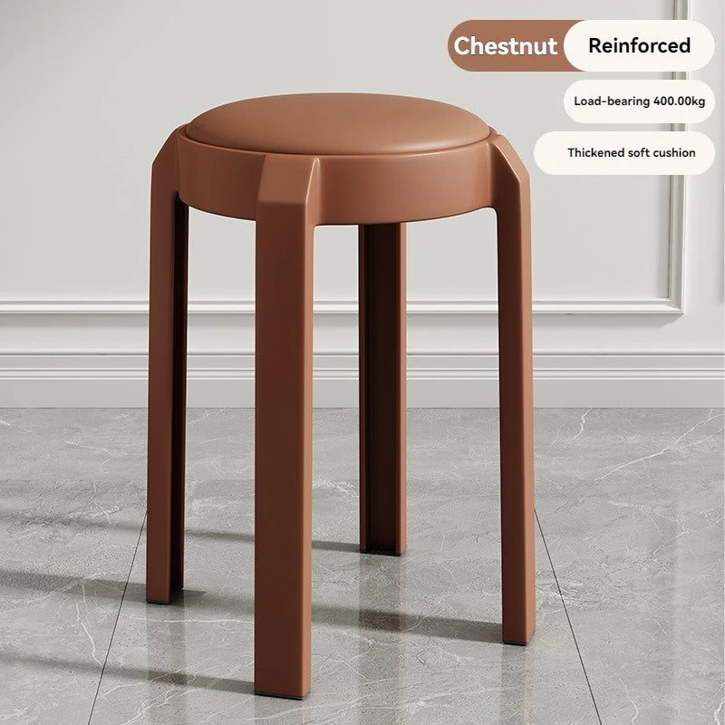 Plastic dining stools for home use in Nordic restaurants. Soft bag stools can be stacked for backup and high stools can be queue Oasis Select brick-red-27cm