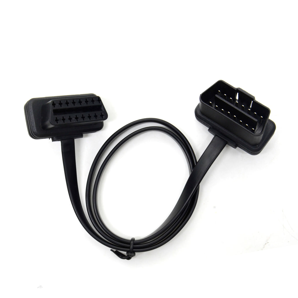OBD2 16-Pin Flat Extension Cable 30/60/100CM Male to Female OBD2 Diagnostic Cable Oasis Select 60cm Extension Cable