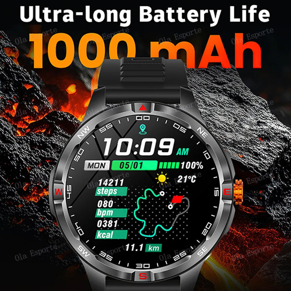 Ola Esporte Smart Watch 2025 – GPS, Compass & 100+ Sports
