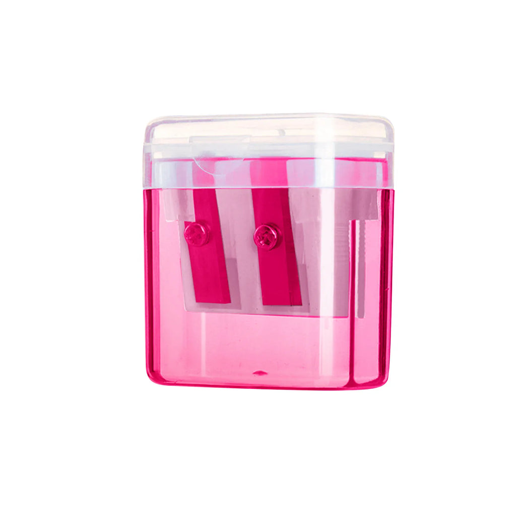 A color random student two-hole pencil sharpener for children's school supplies - a must-have for starting school Oasis Select Pink