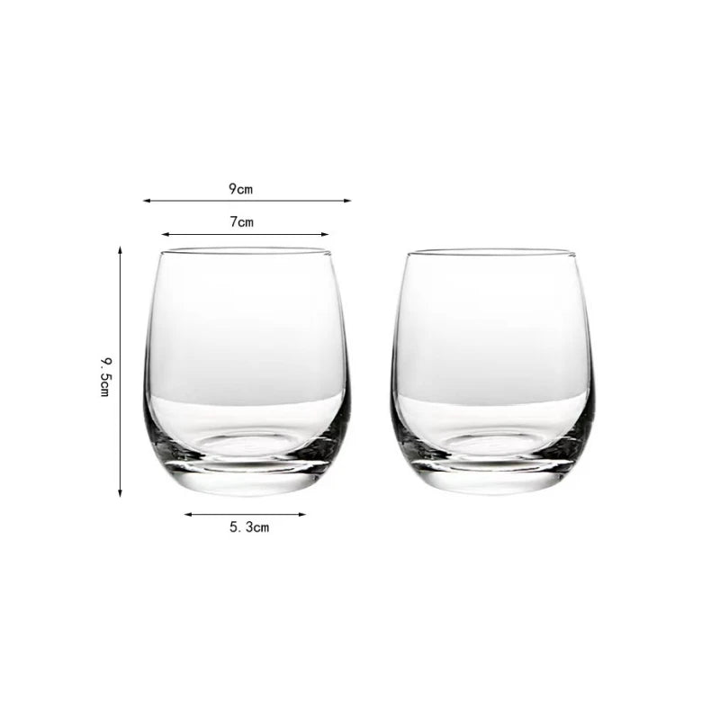 2pcs Whiskey Glass Clear Whiskey Bar Cocktail Glasses Drinking Glasses Scotch Liquor Barware Beer Milk Shake Juice Latte Cup Oasis Select Clear-340ml-2pcs 340-385-550ml