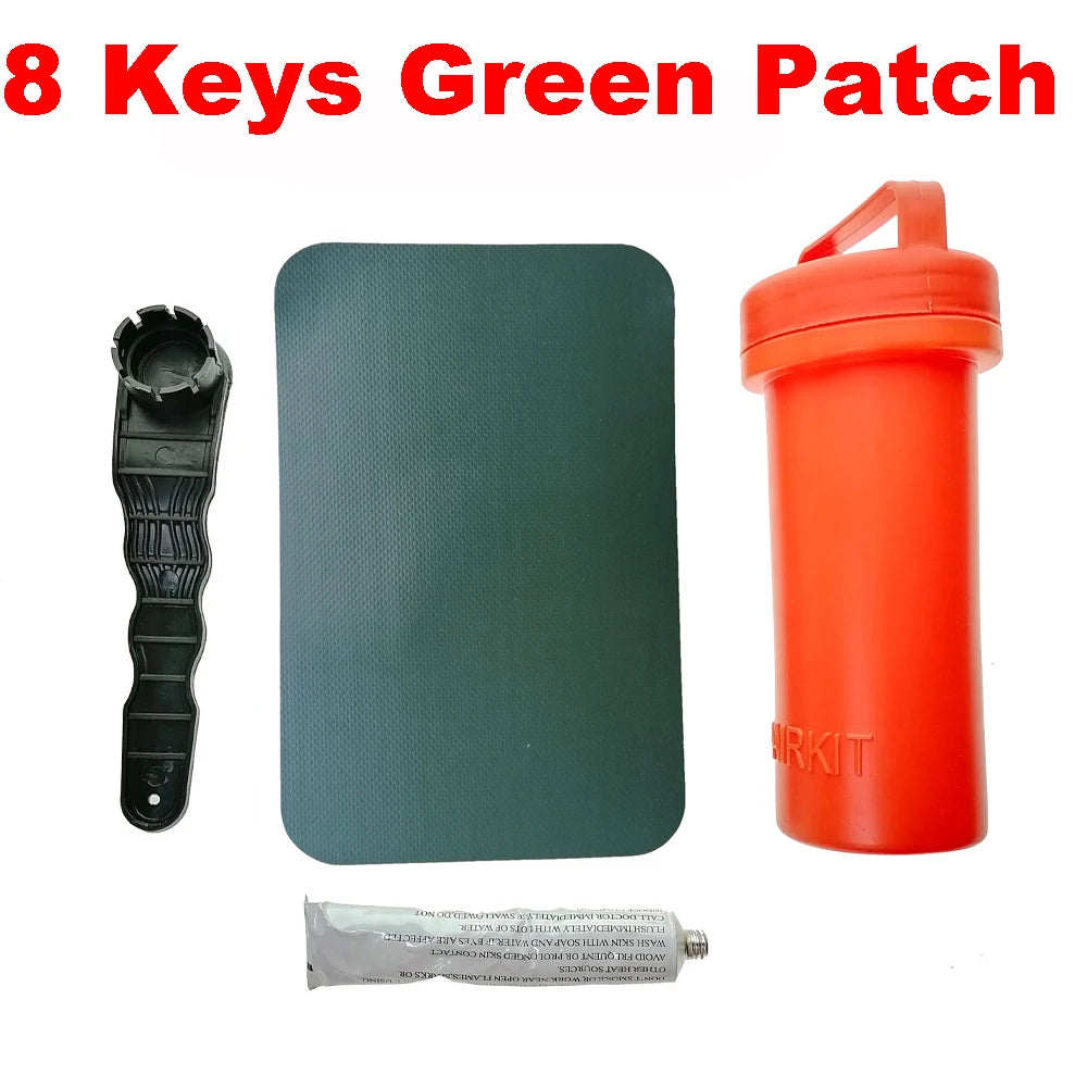 Boat Repairing Kit Inflatable Boat Stand Up Paddle Board Kayak Repair Kit Valve Key Patch Box Container Accessories Oasis Select 8 key Green Patch