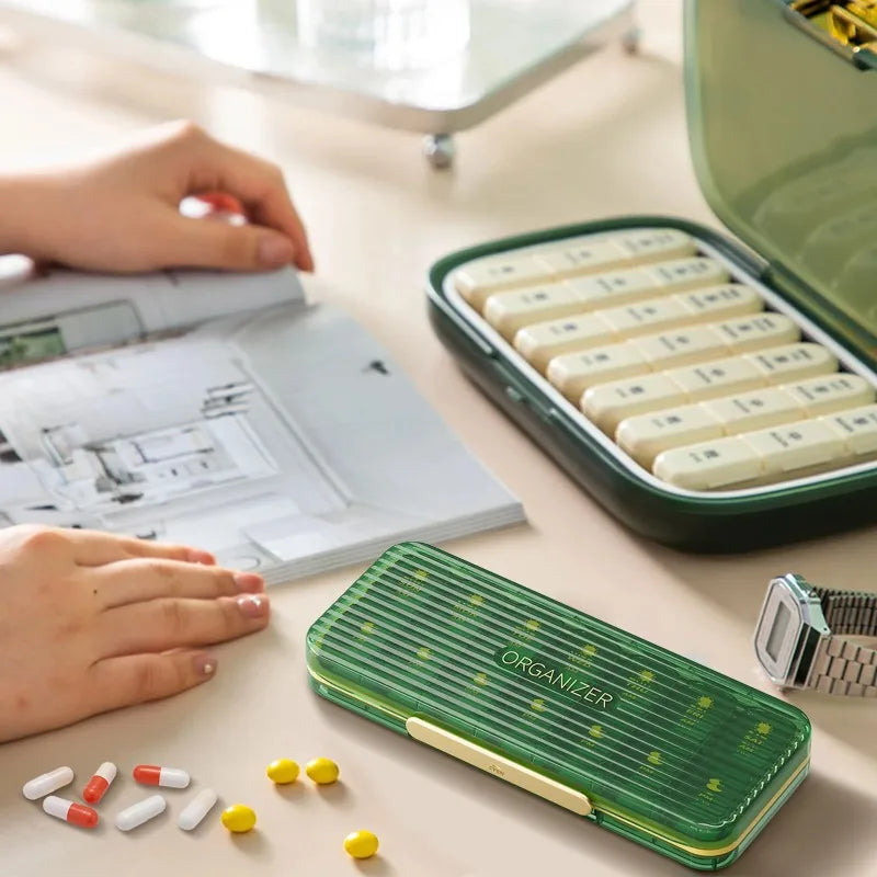 Portable Medicine Box 14 Cubes 21 Cubes Medicine Storage Dustproof Box Seven Days A Week Oasis Select