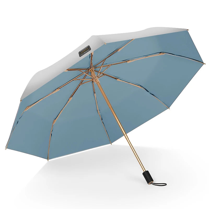 Titanium Silver Double Vinyl Sunshade Umbrella UV Protection Radiation Protection Super Sun Protection Rain Umbrella Oasis Select