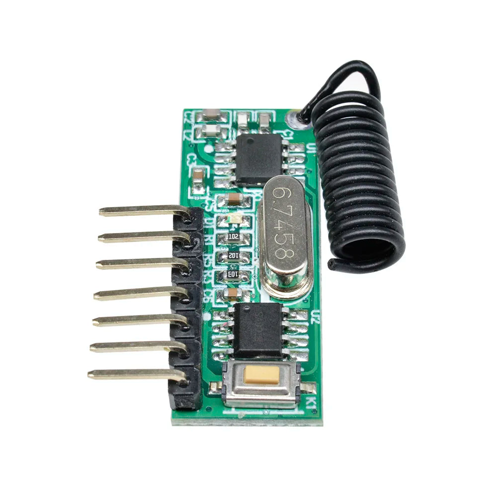 433MHz 4-Channel Universal Decoding Receiver Module DC 3.3–5V Wireless Remote Control Learning Module Oasis Select