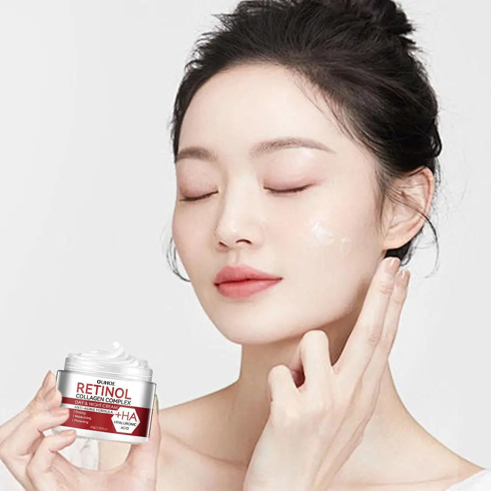 1/2/3PCs Retinol Cream For Face & Under Eye, Retinol Collagen Facial Moisturizer Fight Aging Brightening Hydrating Night Cream Oasis Select