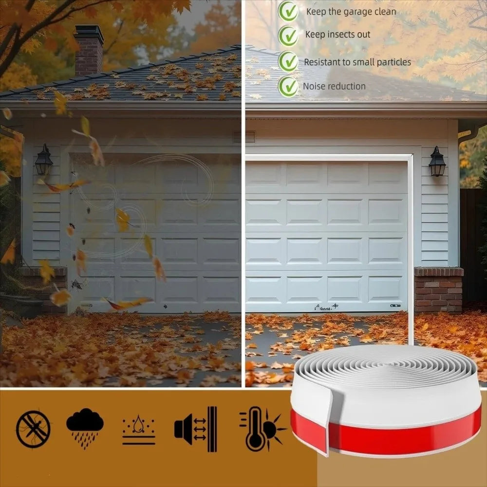 Quality 300cm Garage Door Sealing Strip Flexible TPE Door Frame Rubber Strip Easy Installation Home Window Protector Garage Door Oasis Select