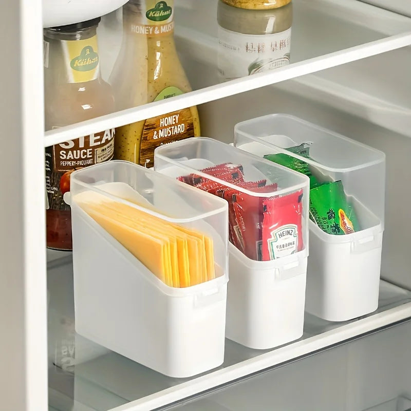 Japanese Style Tilted Transparent Lid Storage Box| Cheese Tea Coffee Storage Organizer| Small Item Classification Container Oasis Select