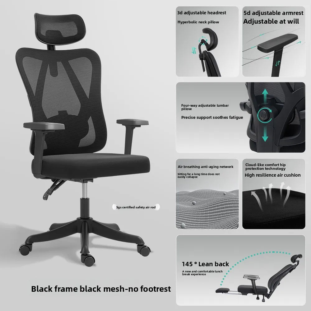 Ergonomic Chair Leisure Chair Computer Chair Office Chair Office Rotating Boss Chair Oasis Select army green