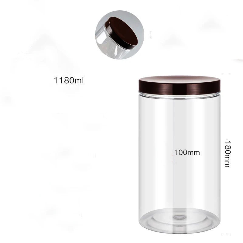 PET Clear Sealed Food Storage Jar – Wide Mouth Airtight Container