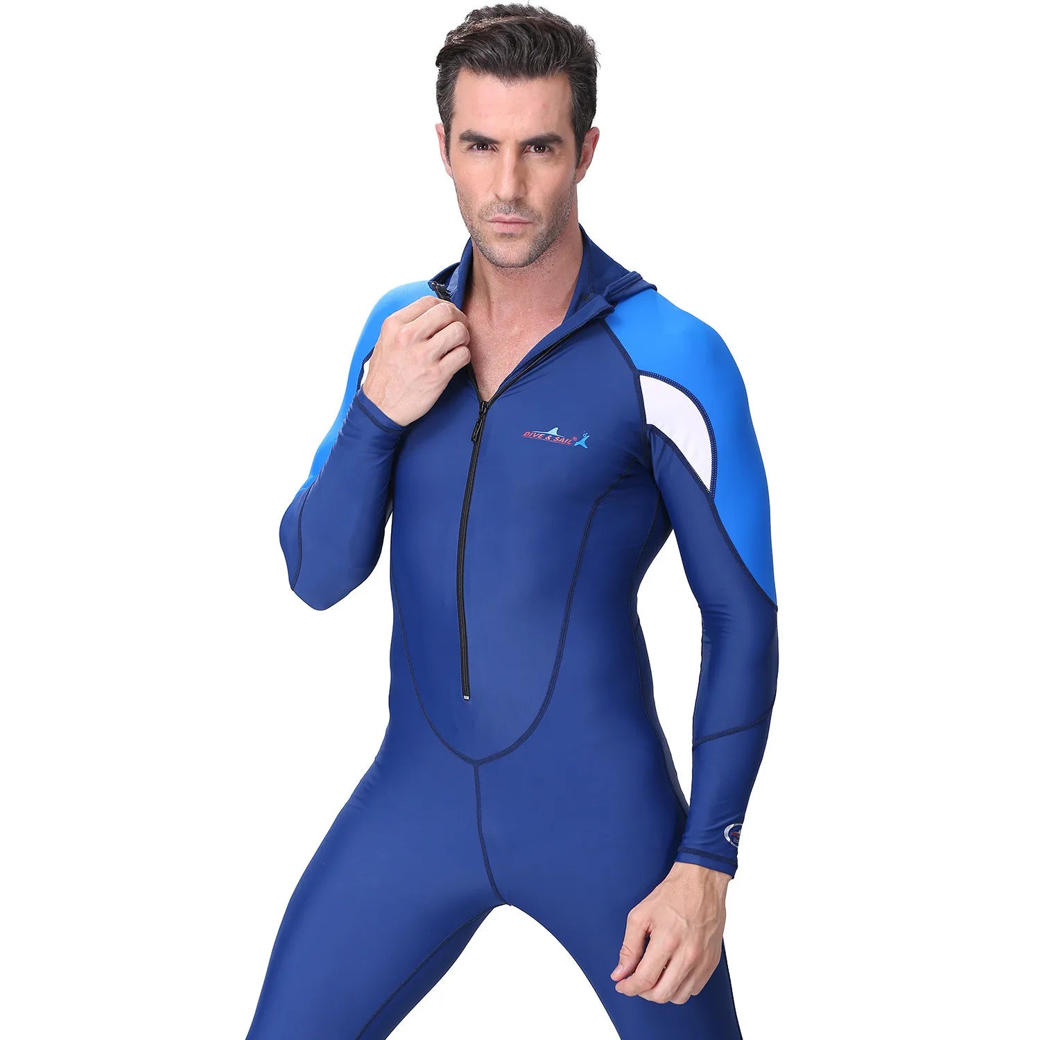 UPF 50+ Diving Suit One Piece Swimsuit Rash Guard Men Women Long Sleeve Swimwear with hood Quick-dry Plus Size Oasis Select