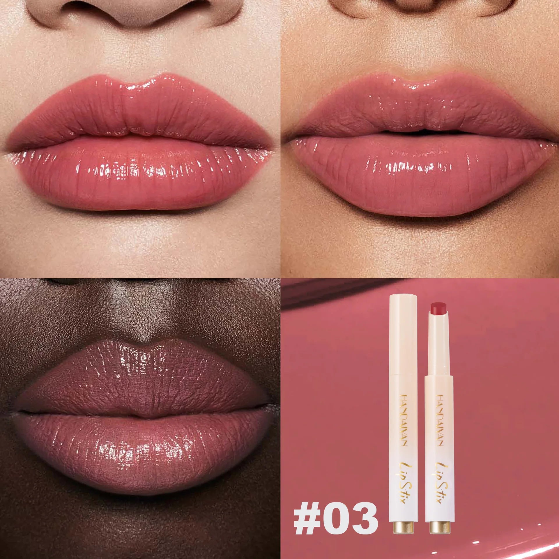Handaiyan Press-On Jelly Mirror Lip Gloss – Long-Lasting Tint