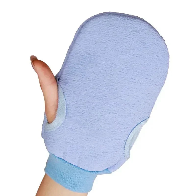 1PC SPA Foam Scrub Exfoliating Gloves For Shower Cleaning Scrub Mitt Rub Dead Skin Body Brush Towel Body Massage Oasis Select Blue