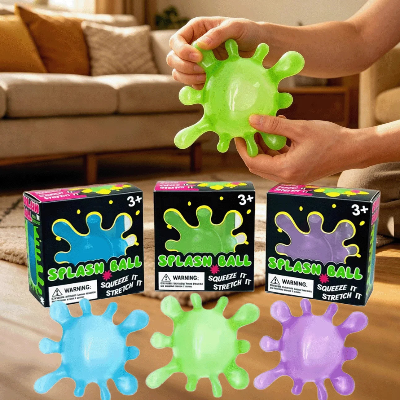 Splash Squeeze Stress Ball – Slow Rise Fidget Toy for Anxiety Stress Relief Toy Oasis Select