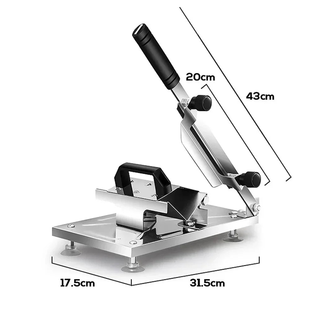 Meat Cutting Machine Stainless Steel Slivery Manual Meat Slicer Adjustable Vegetable Mutton Roll Cutter Tool Kitchen Accessories Oasis Select