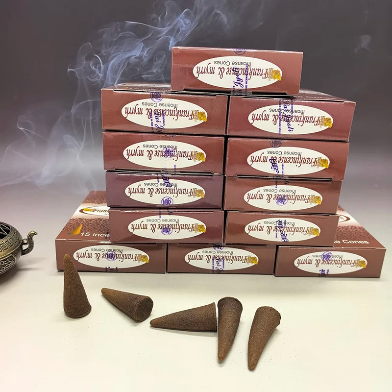 Mahendra 12Boxes Incense Cones，Frankness Patchouli Various Fragrances for Home Meditation and Mood Relief, Convenient To Carry. Oasis Select
