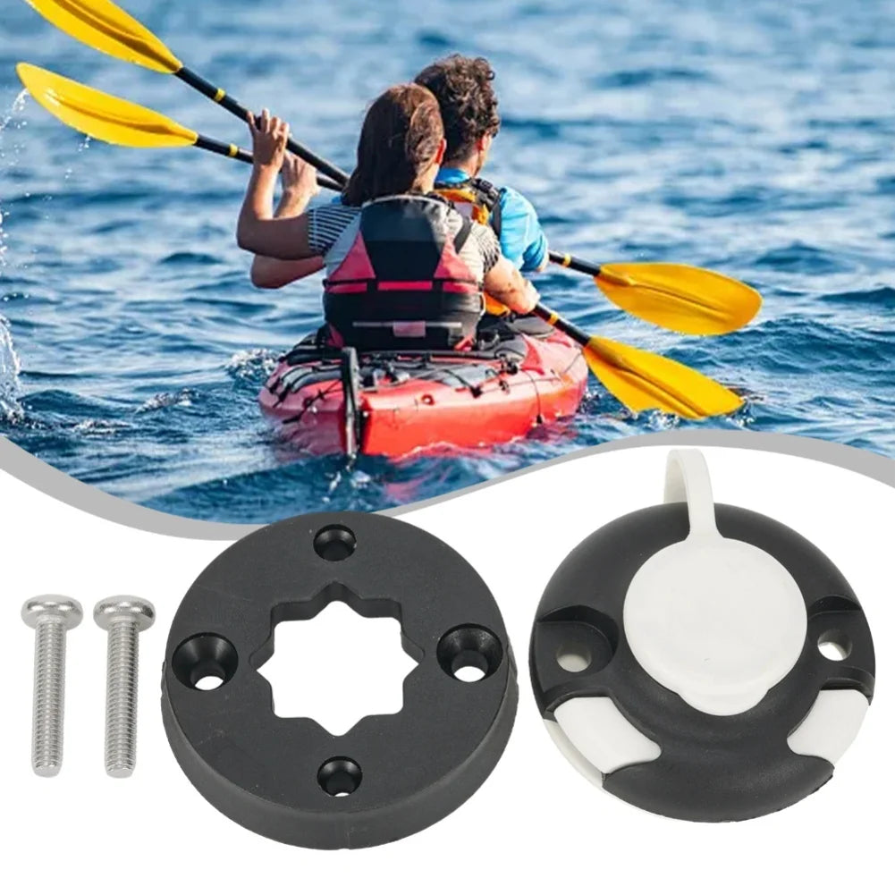 Stainless Steel Mounting Base With Fishing Rod Hole For Kayak Track Rail Light Pole Replacement Accessories Black 7x7x4cm Oasis Select