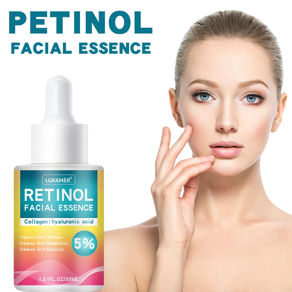 Retinol Anti-Wrinkle Essence Pure Hyaluronic Acid Facial Serum Anti Wrinkle Aging Face Lift Tightening Reduce Eye Finelines New Oasis Select