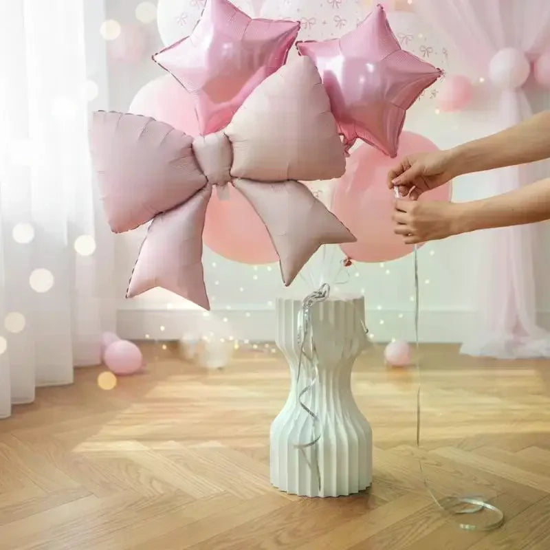 13Pcs/Set Bow Print Latex Balloon Foil Bow Balloon For Coquette Birthday Girl Baby Shower Bachelorette Wedding Party Decoration Oasis Select
