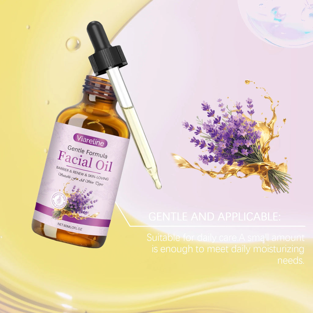 Lavender Facial Moisturizing Oil - Nourishing Facial Oil for Enhancing Complexion Radiance and Gentle Skincare Oasis Select
