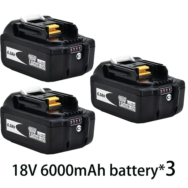 Super For Makita 18v 6000mAh Rechargeable Power Tools Battery With Led Li-ion Replacement Lxt Bl1860b Bl1860 Bl1850+3A Charger Oasis Select 6Ah battery-3
