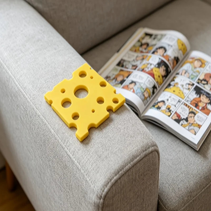 3.35 Inch 3D Cheese Coaster Cute Yellow Non-slip Heatproof Pad for Coffee Cups Home Kitchen Desktop Decoration Oasis Select