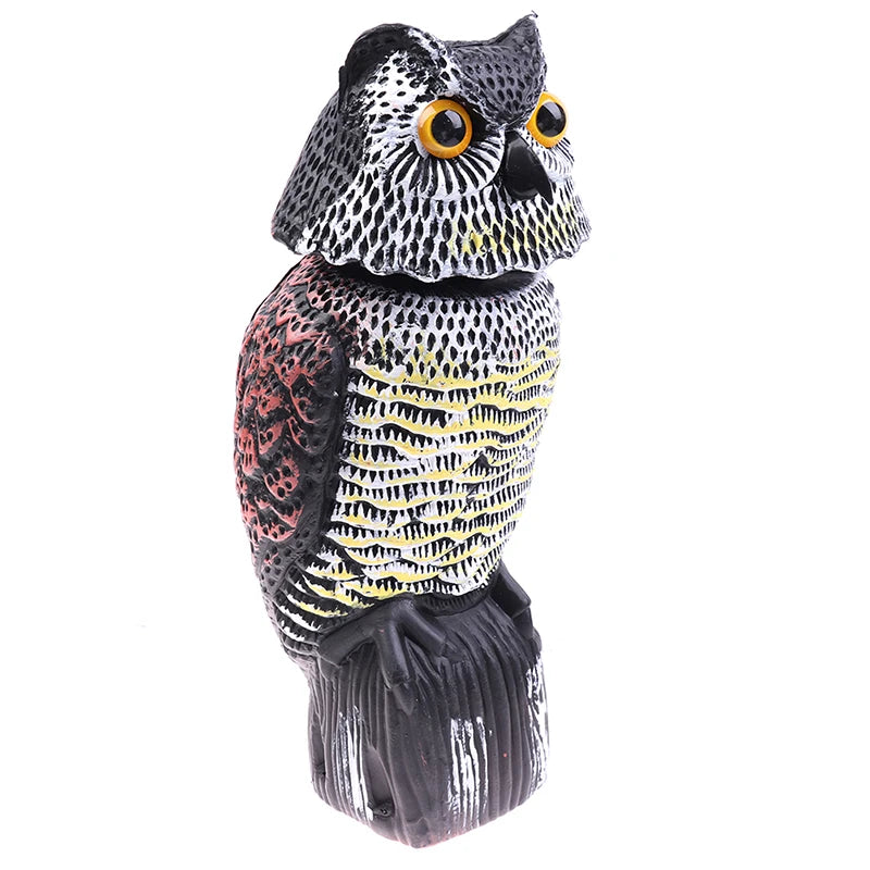 Realistic bird scarer rotating head sound owl prowler decoy protection repellent Oasis Select