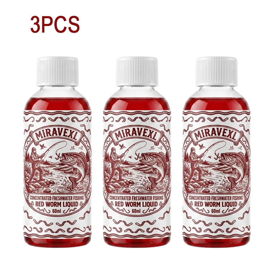 Concentrated Red Worm Liquid Fish Attractant Fishing Bait Additive Strong Scent Freshwater Carp Crucian Fishing Tackle Oasis Select 3PCS