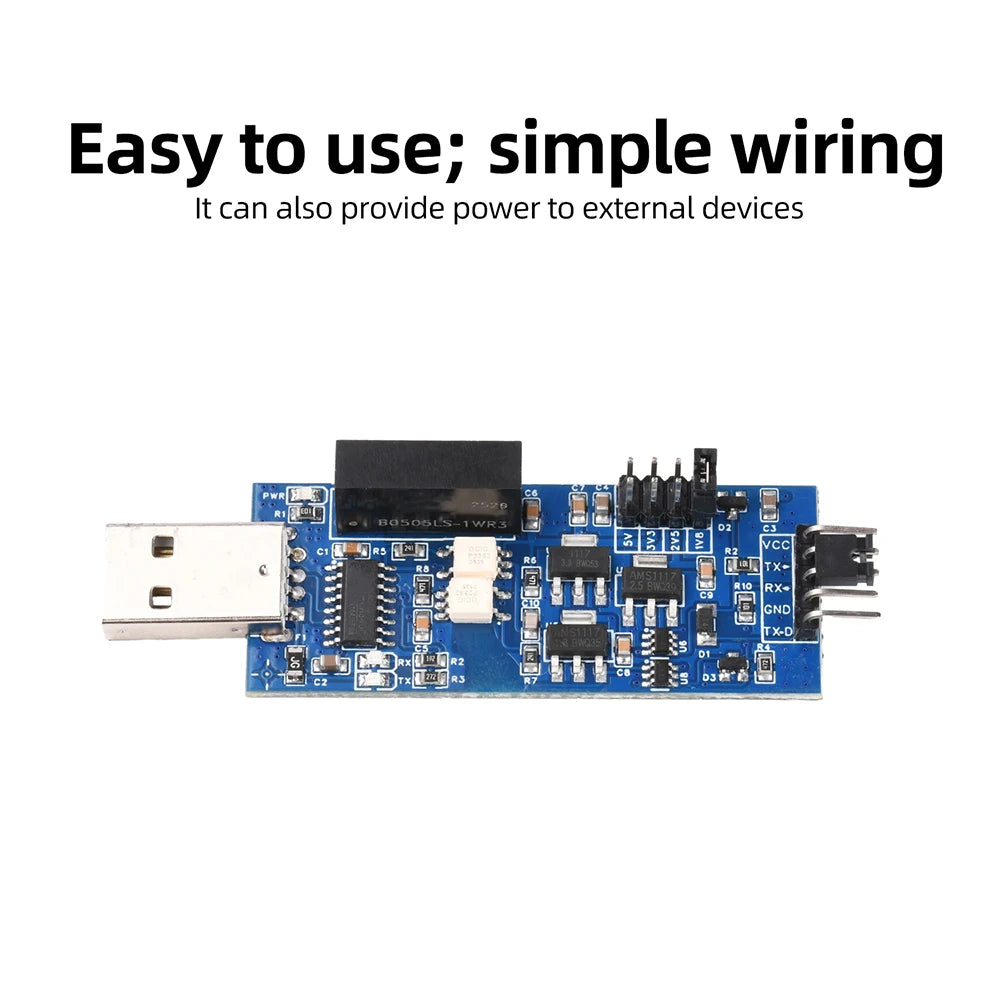 CH340 Opto-Isolated USB to TTL Serial Module 4-Level 5V/3.3V/2.5V/1.8V High Compatibility Stable Programming for Industrial Oasis Select
