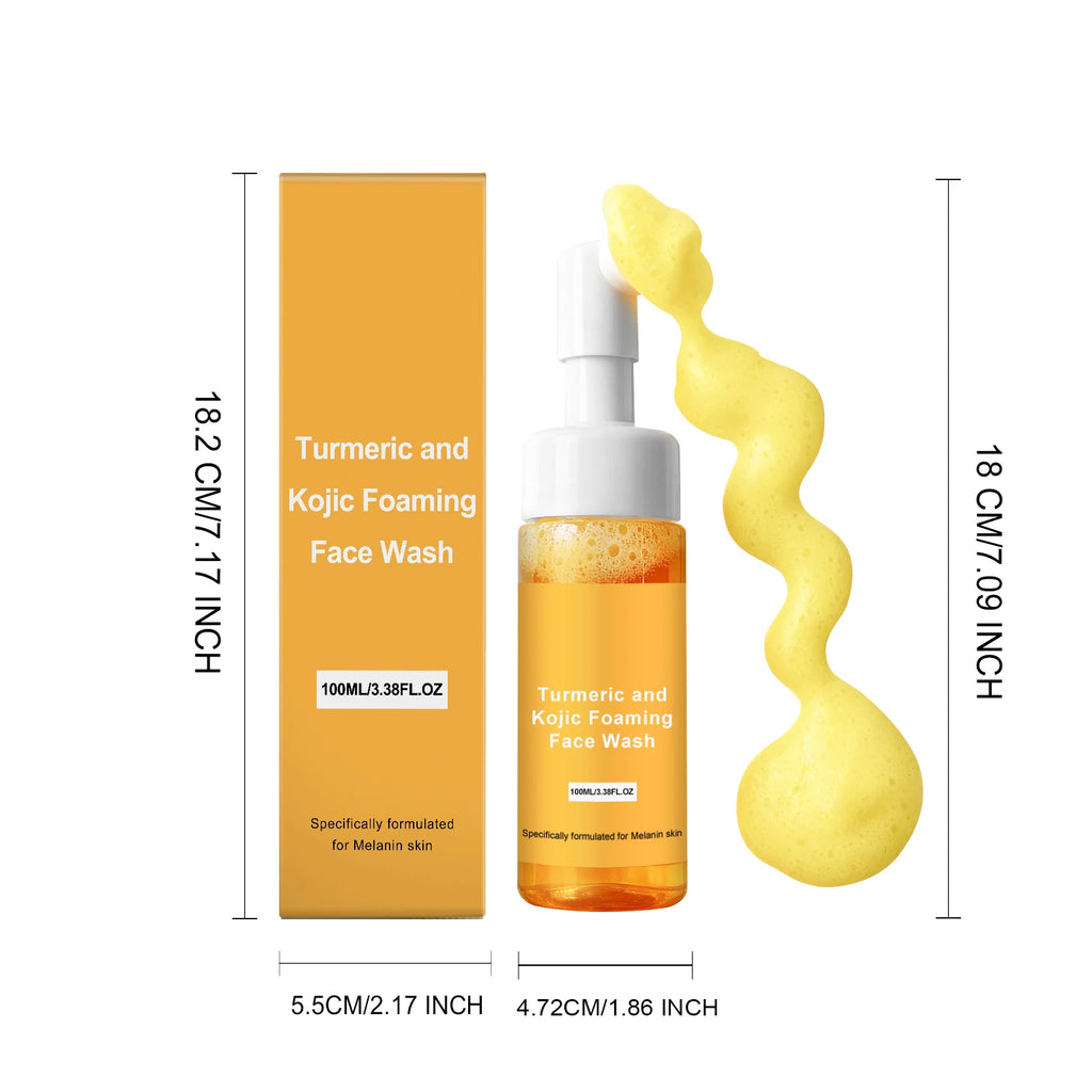 Turmeric & Kojic Acid Foaming Face Wash | Brightening Cleanser Foaming Face Wash Oasis Select