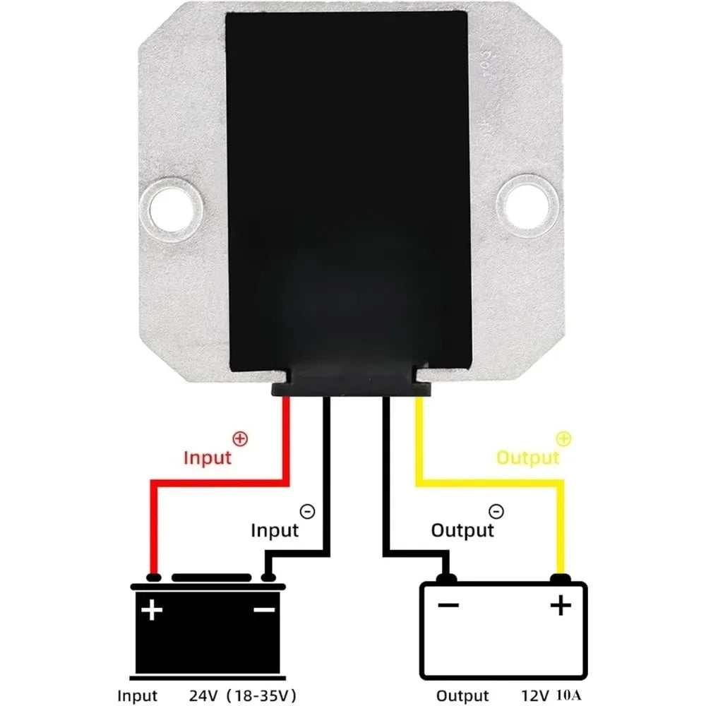 DC 24V Step Down to 12V 10A Waterproof Power Transformer Regulator Power Supply Module Buck Transformer for Golf Cart for klifts Oasis Select