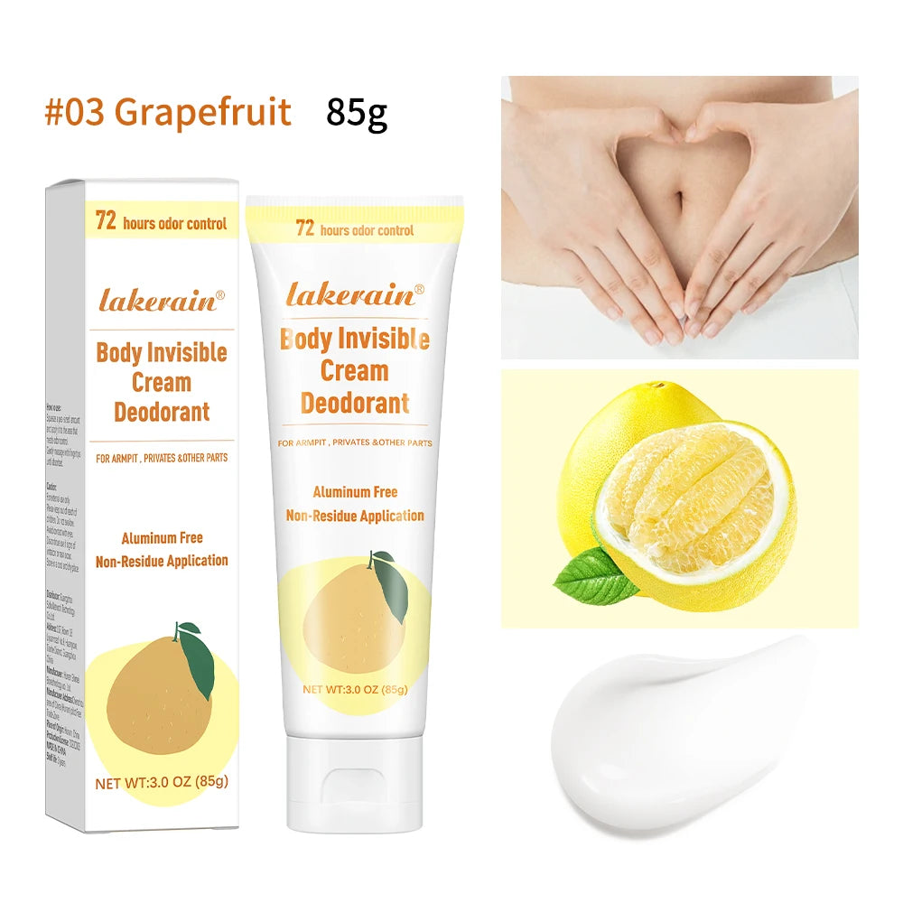 Lakerain Fruity Deodorant Cream – Aluminum-Free, Long-Lasting Deodorant Cream Oasis Select 3 Grapefruit